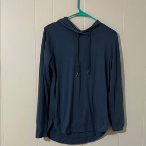 GAIAM Deep Blue Hooded Long Sleeve Shirt